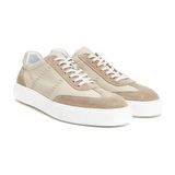 Network Beige Men's Leather Sneakers - Bej