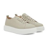Network Beige Women's Leather Sneakers - Bej
