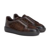 Network Brown Suede Trim Men's Sneaker - Kahverengi