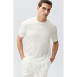 Network Comfort Fit Off-White Crew Neck T-Shirt - 2XL - Ekru