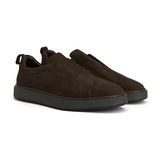 Network Dark Brown Men's Suede Sneakers - Kahverengi