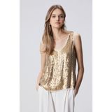 Network Gold Payetli Abiye Bluz