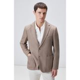 Network Kahverengi Slim Fit Jakarlı Dokuma Ceket