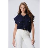 Network Lacivert Triko Yelek