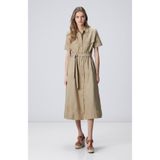Network N-Green Bej Midi Elbise
