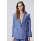 Network N-Green Mavi Cupro Blazer Ceket