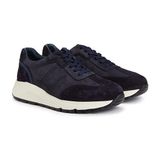 Network Navy Suede Trim Men's Sneakers - Lacivert