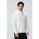 Network Off-White Long Sleeve T-Shirt - M - Ekru