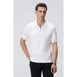 Network Off-White Polo Collar Knitted T-Shirt - Ekru