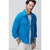 Network Parliament Blue Suede Jacket - Parlement Mavi