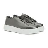 Network Platinum Women's Leather Lace-Up Sneakers