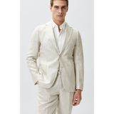 Network Vizon Slim Fit Çizgili Keten Takım Elbise