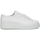 Network White Flother Women's Leather Sneakers - Beyaz