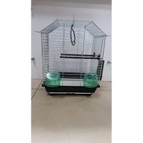 Netx 300 Seri Köşeli Kuş Kafesi Metalik 36X26x44cm Muhabbet , Hint Bülbülü, Kanarya, Küçük Paraket Kuşlar İçin