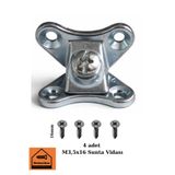 Netzerkoz 1 adet Metal Açılı Köşe Çektirme Kelebek Bağlantı (T bağlantı)4 adet 3,5x16 Sunta Vidası