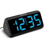 Netzu Derin uykular için yüksek sesli çalar saat, LED ekranlı, çift alarm, 5 parlaklık kısıcı, 4 ses seviyesi, kapatma hafızası, çalar saat, komodin, çocuklar, gençler, yaşlılar ve ağır uyuyanlar için