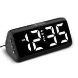 Netzu Yatak Odaları için Dijital Çalar Saat, Çift Alarmlı Yüksek Sesli Çalar Saat, Kalın Rakamlar, 5 Dimmer, 4 Cilt, Erteleme, Derin Uyuyanlar için Başucu Saati, Çocuklar Gençler Yaşlılar, Takmalı