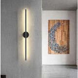 Netzy Modern Kablosuz Pilli LED Aplik, Siyah 70 Cm, Gün Işığı, 1 Adet 9V Pil Dahil, Montajsız - Çok Renkli