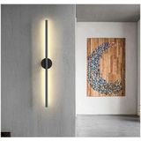 Netzy Modern Premium Kablosuz Pilli Gün Işığı LED Aplik-Siyah 70CM (Pil Dahil) - 0 - Siyah