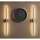 Netzy Platinium Veil "metalik Gümüş 70CM Modern Kablosuz Pilli Aplik (Pil Dahil)