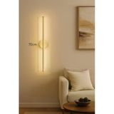 Netzy Sahara Glow™ Sahra Işıltısı 70 cm Modern Kablosuz Pilli LED Aplik Montajsız Duvar Lambası Pil Dahil