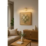 Netzy Sahara Glow™ Sahra Işıltısı 70 cm Modern Kablosuz Tablo Ayna Pilli Aplik Montajsız Duvar Lambası