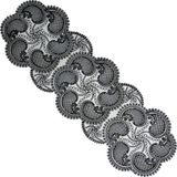 Neu Bella Home Neubella Home Amerikan Servis Özel Nakış Tasarım Runner Nehir Masa Ve Sunum Takımı Çeyizlik Siyah - 110 x 40 cm