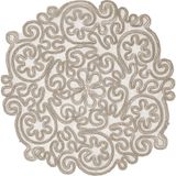 Neu Bella Home Neubella Home Amerikan Servis Özel Nakış Tasarım Supla Sarmaşık Masa Ve Sunum Takımı Çeyizlik Kapiçino - 40 x 40 cm - Sütlü Kahve