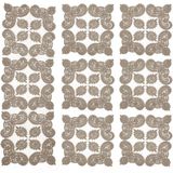 Neu Bella Home Neubella Home Amerikan Servis Supla Ve Runner Seti 6 Kişilik Çiçek Set Masa Ve Sunum Takımı Çeyizlik Kapiçino - 110 x 40 cm - Sütlü Kahve