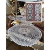 Neu Bella Home Neubella Home Amerikan Servis Supla Ve Runner Seti 6 Kişilik Örümcek Ağı Set Masa Ve Sunum Takımı Çeyizlik Krem - 110 x 40 cm - Açık Krem