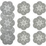 Neu Bella Home Neubella Home Amerikan Servis Tasarım Supla Ve Runner Seti 6 Kişilik Nehir Set Masa Ve Sunum Takımı Çeyizlik Gri - 110 x 40 cm