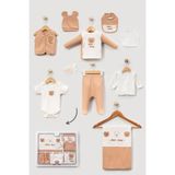NEU KIDS %100 Pamuk Bear 10 Lu Hastane Çıkışı Yenidoğan - Bej