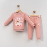 NEU KIDS Labubu Baskılı Kız Alt Üst Takım - 3 Yaş - Pembe