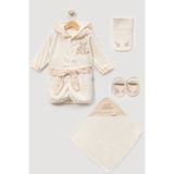 NEU KIDS Tavşan Nakışlı 4'lü Banyo&Bornoz Set