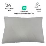 Neus Morvella Elossa Serisi Visco Parçacıklı Sünger Yastık 50X70 cm 1100 gr - 50 × 70 cm - Beyaz
