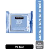 Neutrogena 25 Adet Makyaj Temizleme Mendili Nemlendirici Etki ile Cilt İçin Derin Temizlik