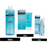 Neutrogena Hydro Boost Makyaj Temizleme Suyu+ Krem+ Serum Cilt Bakım Seti