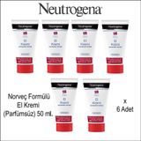 Neutrogena Norveç Formülü El Kremi (Parfümsüz) 50 ml. x 6 Adet