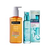 Neutrogena Sivilce Karşıtı Yüz Temizleme Jeli Ve Loreal Nem Terapisi Aloe Vera Suyu Kuru Ve Hassas Ciltler 70ml