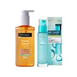 Neutrogena Sivilce Karşıtı Yüz Temizleme Jeli Ve Loreal Nem Terapisi Aloe Vera Suyu Normal Ve Karma Ciltler