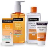 Neutrogena Siyah Nokta Karşıtı Peeling Jel ve Tonik, Yağsız Yüz Nemlendirici ile Temizleme Ürünü