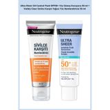 Neutrogena Ultra Sheer Oil Control Fluid SPF50+ Yüz Güneş Koruyucu 50 ml + Visibly Clear Karşıtı Yağsız