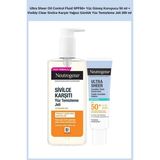 Neutrogena Ultra Sheer Oil Control Fluid SPF50+ Yüz Güneş Koruyucu 50 ml + Visibly Clear Sivilce Karşıtı Yağsız Günlük Yüz Temizleme Jeli 200 ml