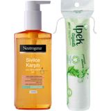 Neutrogena Yüz Temizleme Jeli 200 ml ve Ipek Organik Makyaj Temizleme Pedi 80'li