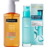 Neutrogena Yüz Temizleme Jeli ve Loreal Nem Terapisi Aloe Vera Suyu Normal ve Kuru