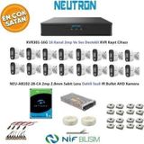 Neutron 2Mp 16 Kameralı Sesli Dış Ortam Ahd Full Kamera Seti 1Tb Disk Xvr301-16G Neu-Ab102-28-Ca