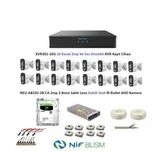 Neutron 2Mp 16 Kameralı Sesli Dış Ortam Ahd Full Kamera Seti 500Gb Disk Xvr301-16G Neu-Ab102-28-Ca