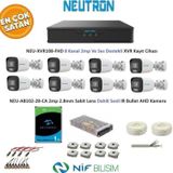 Neutron 2Mp 8 Kameralı Sesli Dış Ortam Ahd Full Kamera Seti 1Tb Disk Neu-Xvr108-Fhd Neu-Ab102-28-Ca