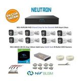 Neutron 2Mp 8 Kameralı Sesli Dış Ortam Ahd Full Kamera Seti 2Tb Disk Neu-Xvr108-Fhd Neu-Ab102-28-Ca