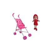 NeUygun Metal Baston Puset 50 cm Bez Bebekli Metal Puset ve Oyuncak Bebek